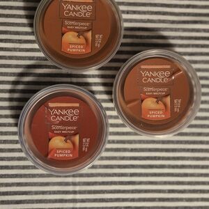 (3) Yankee Candle Easy MeltCups In Spived Pumpkin